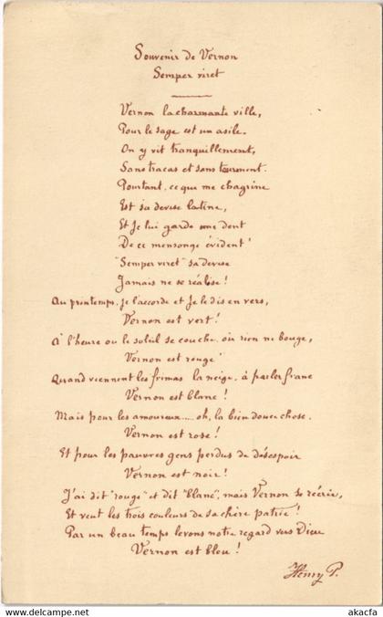 CPA VERNON - Souvenirs de VERNON (129189)