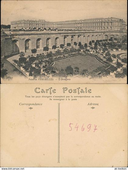 CPA Versailles Schloss Versailles Orangerie 1919