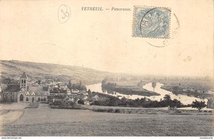 CPA 95 VETHEUIL PANORAMA