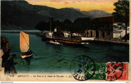 CPA ANNECY - Le Port et le Mont VEYRIER (691439)