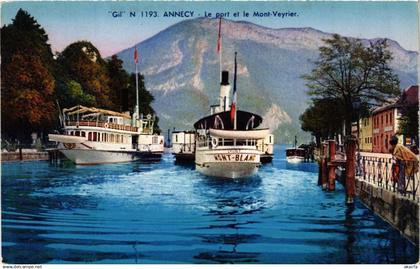 CPA ANNECY - Le Port et le Mont-VEYRIER (691739)