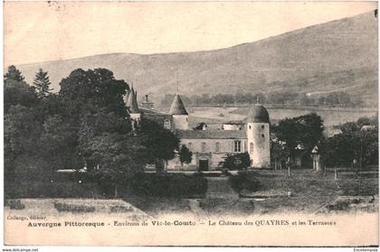 CPA   Carte Postale  France Vic-le-Comte Le Château des Quayres et les terrasses 1922 VM57521