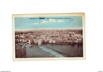 cpa - 81 -  Vielmur sur Agout - vue d'ensemble - barrage -