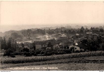 villebrumier * carte photo * vue générale du village * panorama