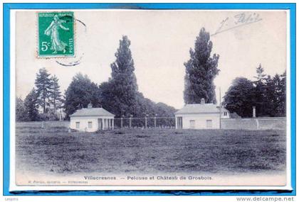 94 - VILLECRESNES --  Pelouse et chateau de Grosbois