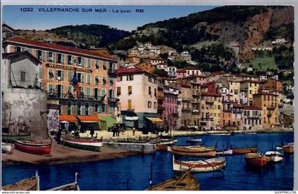 06 - Villefranche sur mer - Le quai - Voyagé - Dos divisé...