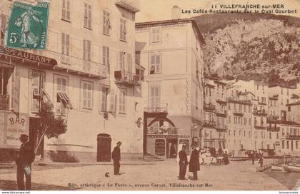 06 - VILLEFRANCHE SUR MER - Les Cafés Restaurants sur le Quai Courbet