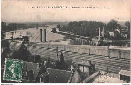 CPA-Carte Postale France  Villeneuve-Saint-Georges Panorama de la Seine et vue sur Ablon 1910  VM54926