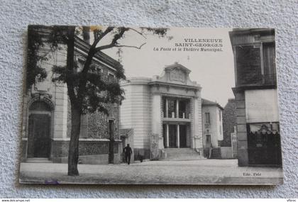 Villeneuve saint Georges, la poste et le théâtre municipal, Val de Marne 94