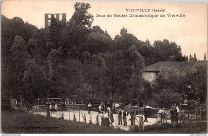 CPA  -  VIRIVILLE  -  Jeux de Boules Démocratique de viriville