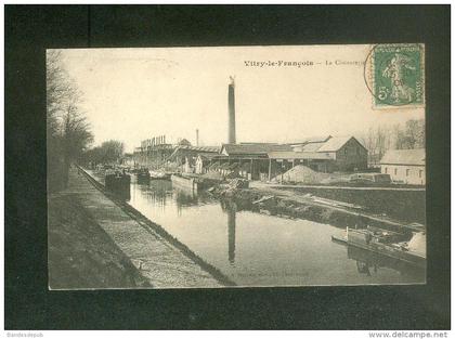 Vitry le François (51) - La Cimenterie ( canal péniche  éd. peu lisible Simonis ??)