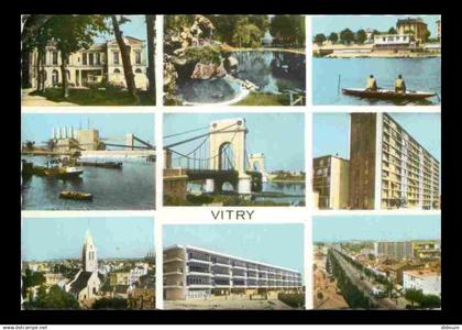 94 - Vitry sur Seine - Multivues - Carte Dentelée - CPSM grand format - Flamme Postale de Vitry sur Seine 94 - Etat lége