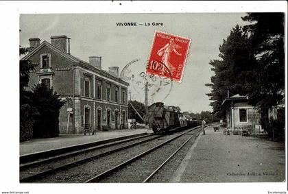 CPA Carte Postale France-Vivonne - La Gare -1908-VM25007p