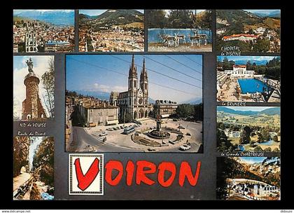 38 - Voiron - Multivues - Flamme Postale de Voiron - CPM - Voir Scans Recto-Verso