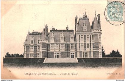 CPA Carte Postale France-Vouzeron Le Château Façade de l' étang VM47110