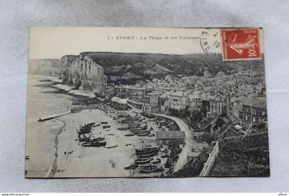 O217, Cpa 1919, Yport, la plage et les falaises, Seine Maritimes 76