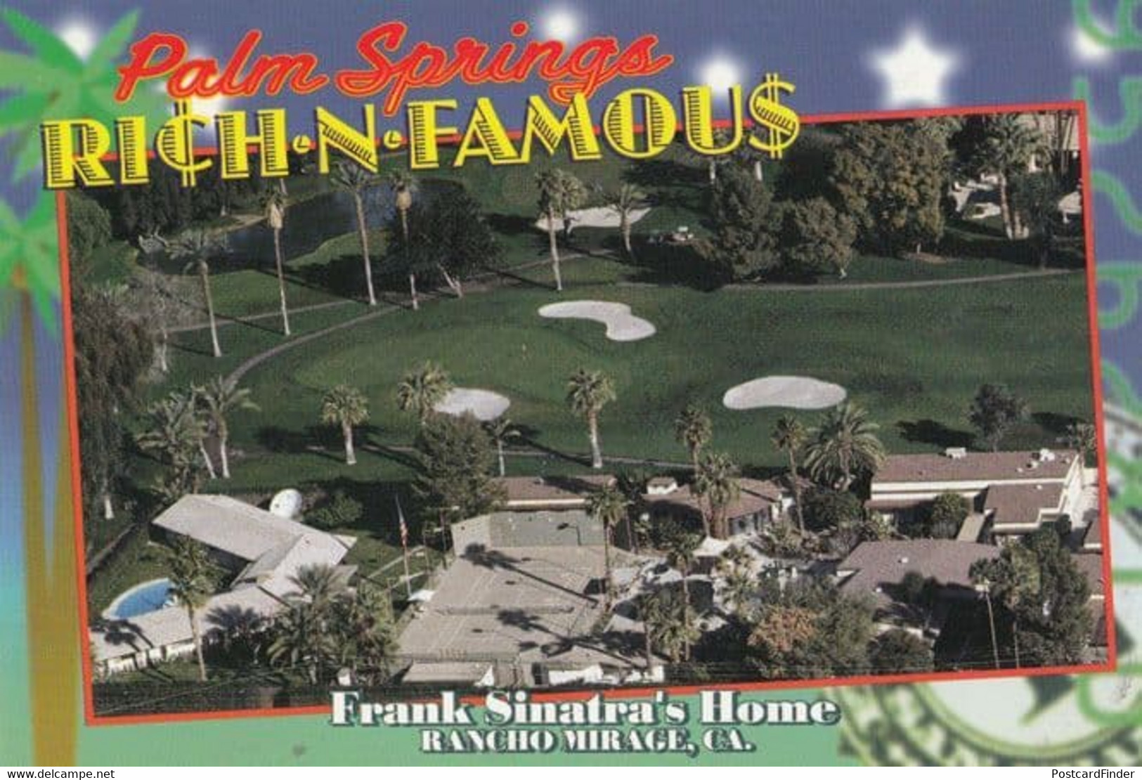 Frank Sinatras Palm Springs Home Sinatra House Aerial Postcard