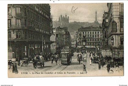 CPA-Carte Postale-France-Lyon Place des Cordeliers-Coteau de Fourvière -VM14937-1