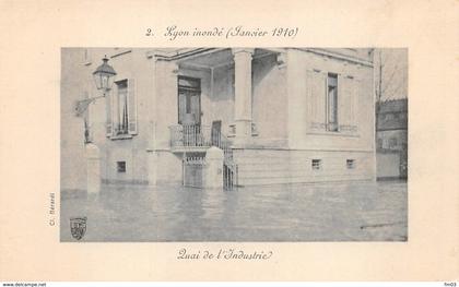 Lyon 9 quai de l'industrie Lyon inondé 2 inondations 1910