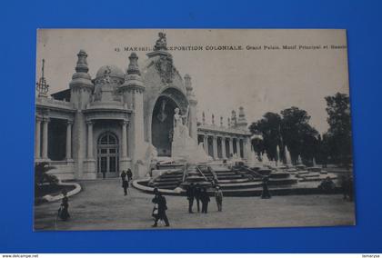 1906 CPA EXPOSITION COLONIALE MARSEILLE-MOTIF PRINCIPAL STATUE MONUMENTAL GRAND PALAIS Carte Postale Bouches-du-Rhône 13