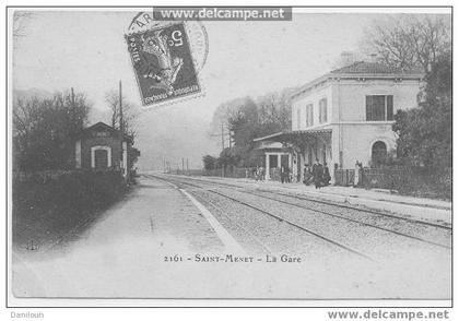 13 /// MARSEILLE - SAINT MENET, - LA GARE   2161 F.G., Timbrée devant  **