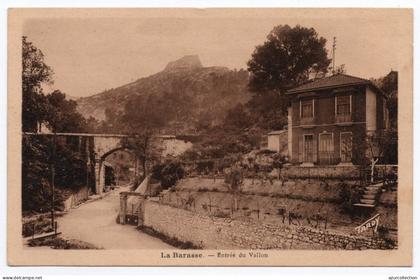 La Barasse. Entrée du Vallon. Carte sépia