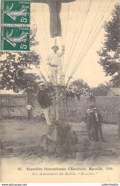 CPA FRANCE 13 "Marseille, Exposition internationale d'Electricité, 1908" / BALLON DIRIGEABLE