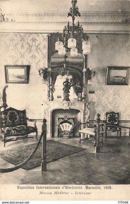 France (13 Marseille) - Exposition Internationale d'Electricité 1908 - Maison Moderne - Intérieur