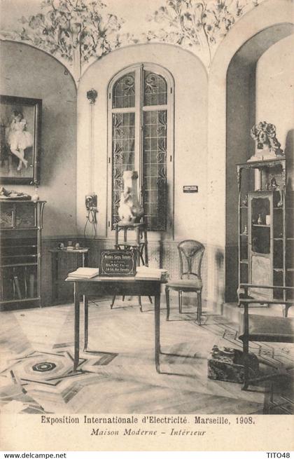 France (13 Marseille) - Exposition Internationale d'Electricité 1908 - Maison Moderne - Intérieur