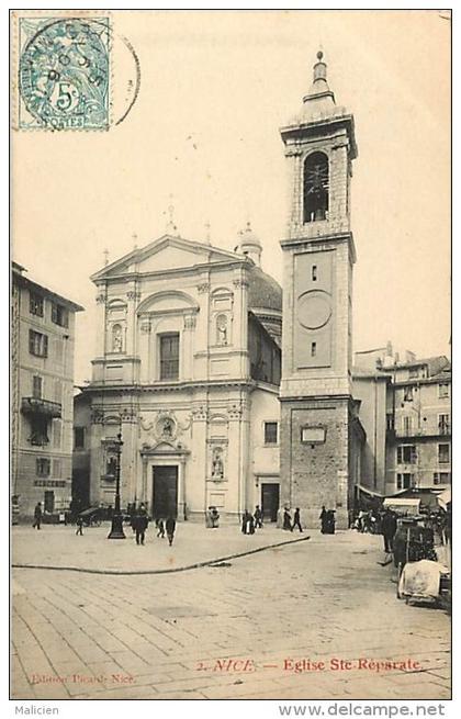 depts divers - alpes maritimes - ref M 770 -nice - eglise sainte reparate -   carte bon etat -