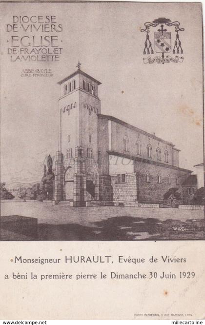 FRANCE - Viviers - Eglise de Frayolet et la Violette