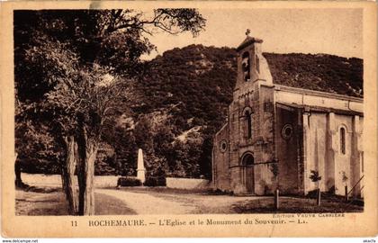 CPA Rochemaure L'Eglise et le Monument (992609)