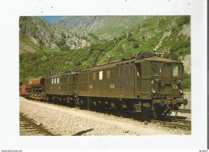 LES BB 4110 ET 4126 DU DEPOT DE TOULOUSE STATIONNENT A L'HOSPITALET PRES D'ANDORRE AVEC UN TRAIN DE MARCHANDISES