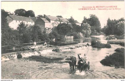 Carte Postale Ancienne de GOMMEVILLE-Cascades sur la Seine-Environs de MUSSY SUR SEINE