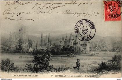 CPA RUMILLY - Le Manoir et l'Église (71551)