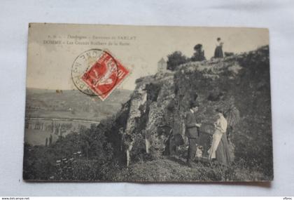 Cpa 1908, Domme, les grands rochers de la Barre, Dordogne 24