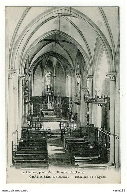 26 - B6209CPA - GRAND SERRE - Intérieur de l'église - Parfait état - DROME