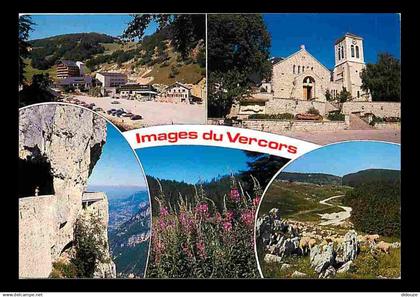 26 - Drome - Vercors - Multivues - Moutons - Automobiles - Flamme Postale de La Chapelle en Vercors - CPM - Voir Scans R