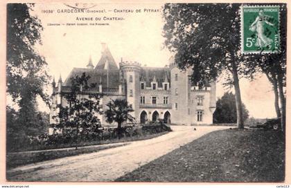 33 - B27700CPA - GARDEGAN - Chateau de Pitray  - Avenue du Château - Très bon état - GIRONDE