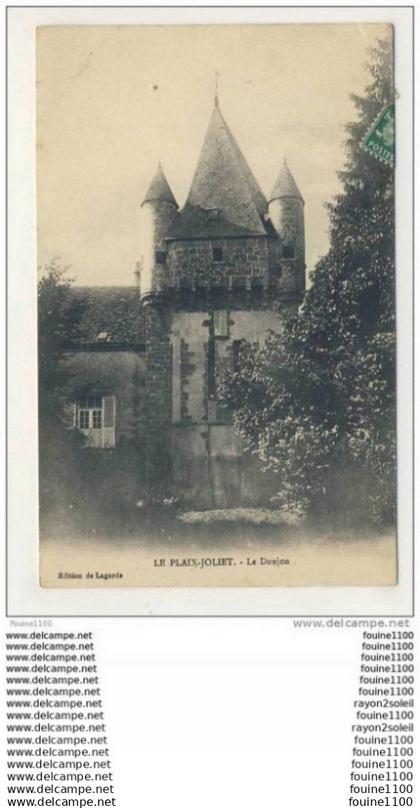 carte de lourdoueix saint michel le plaix joliet ( jolliet )  le donjon