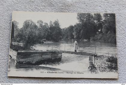 Chabris, barrage du moulin, Indre 36