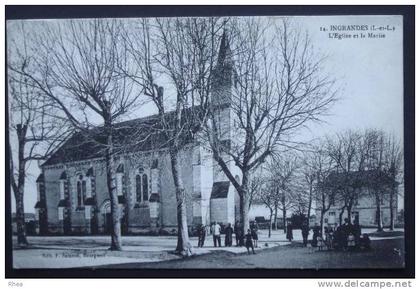 37 Ingrandes-de-Touraine 14. INGRANDES (I-et-L) L'Eglise et la Mairie mairie, mairie e D37D K37123K C37120C RH013003