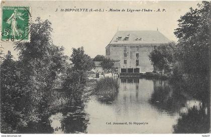 Saint-Hippolyte - Moulin de Lège, sur l'Indre