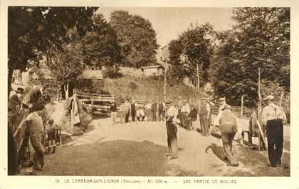 43 - LE CHAMBON SUR LIGNON: Une partie de boules.