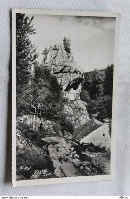 Cpsm 1954, rochers du Franquet, Lozère 48