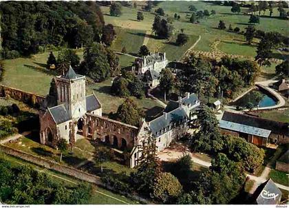 50 - La Lucerne d'Outremer - Abbaye de La Lucerne - Vue aérienne - Flamme Postale - CPM - Voir Scans Recto-Verso