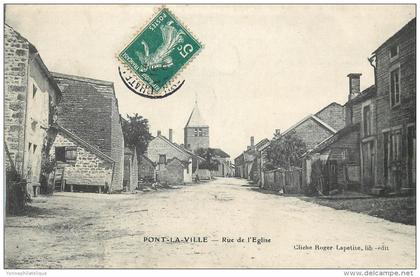 52 - HAUTE MARNE - Pont la Ville - rue de l'Eglise