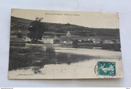 Cpa 1913, Ailly et la Meuse, Meuse 55