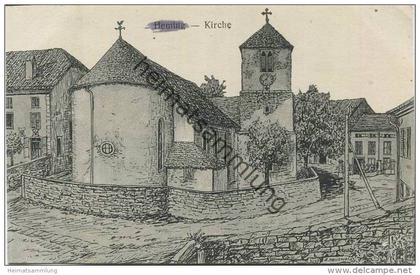 Heming - Kirche - Verlag E. Weinhard Schiltigheim - Feldpost gel. 1917