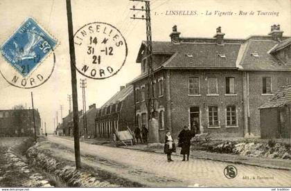 FRANCE - Carte postale de Linselles -La Vignette - Rue de Tourcoing  - L 120711